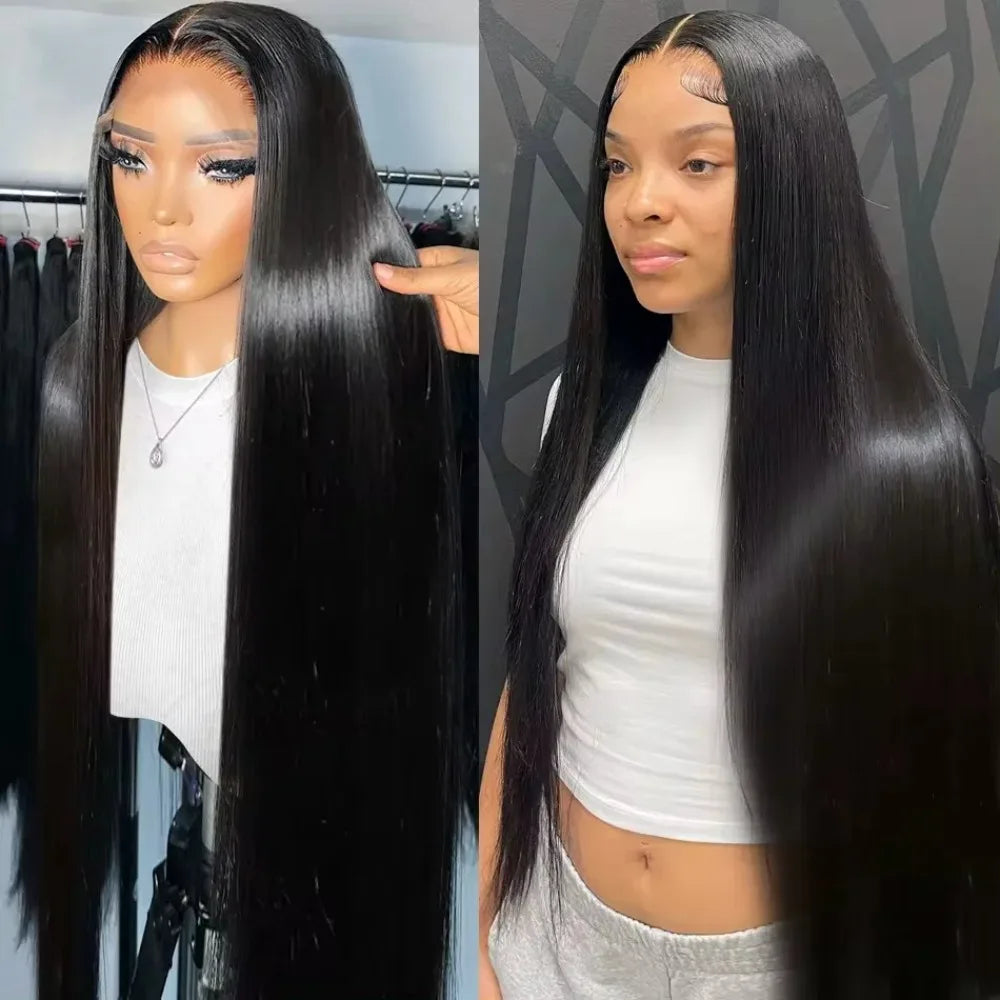 Bone Straight Lace Frontal Wigs 13x6 Glueless Wear and Go Human Hair